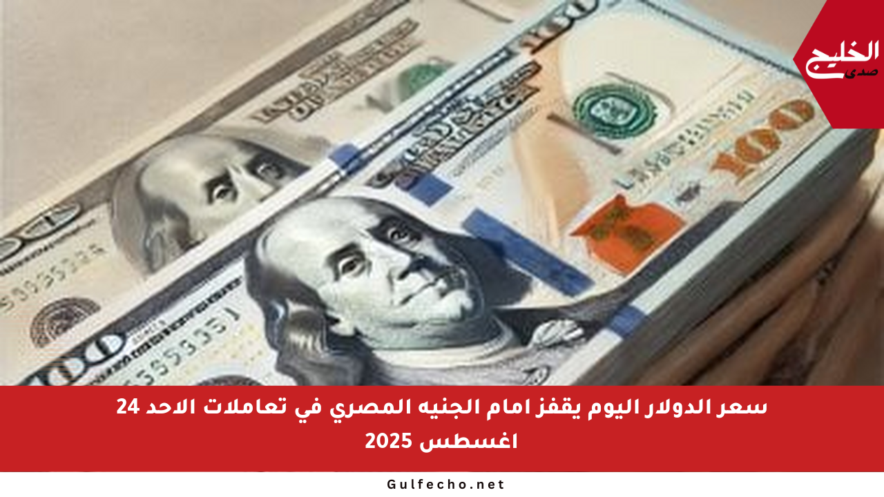 سعر الدولار اليوم يقفز أمام الجنيه المصري في تعاملات الأحد 24 أغسطس 2025